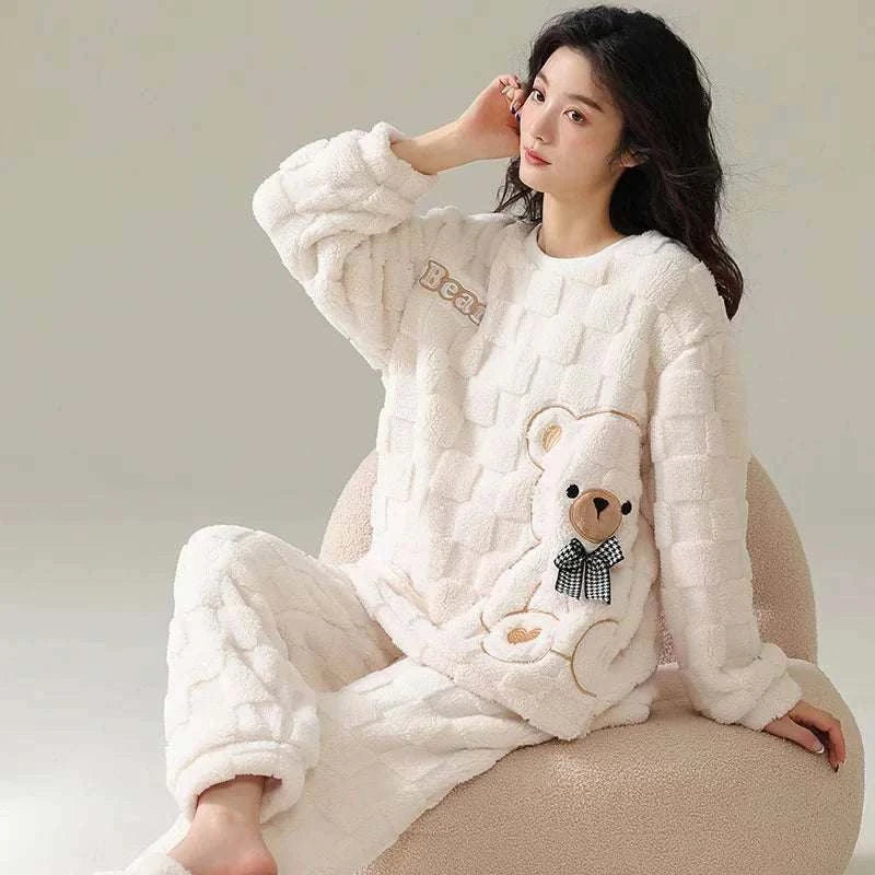 Kuscheliges Fleece Schlafanzug Set für Nächte Peks-Shop