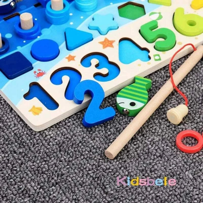 Montessori Holzspielset zum Fischen Peks-Shop