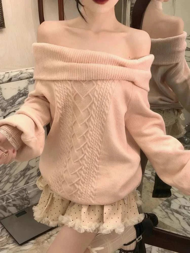 Kawaii Patchwork Strickpullover für urbanen Komfort Peks-Shop