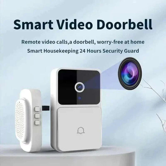 Smarte kabellose Türklingel mit Kamera, Nachtsicht und Zwei-Wege-Audio, WLAN-Verbindung und Cloud-Speicherung