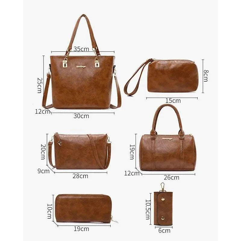 Leder Alltagstasche Set
