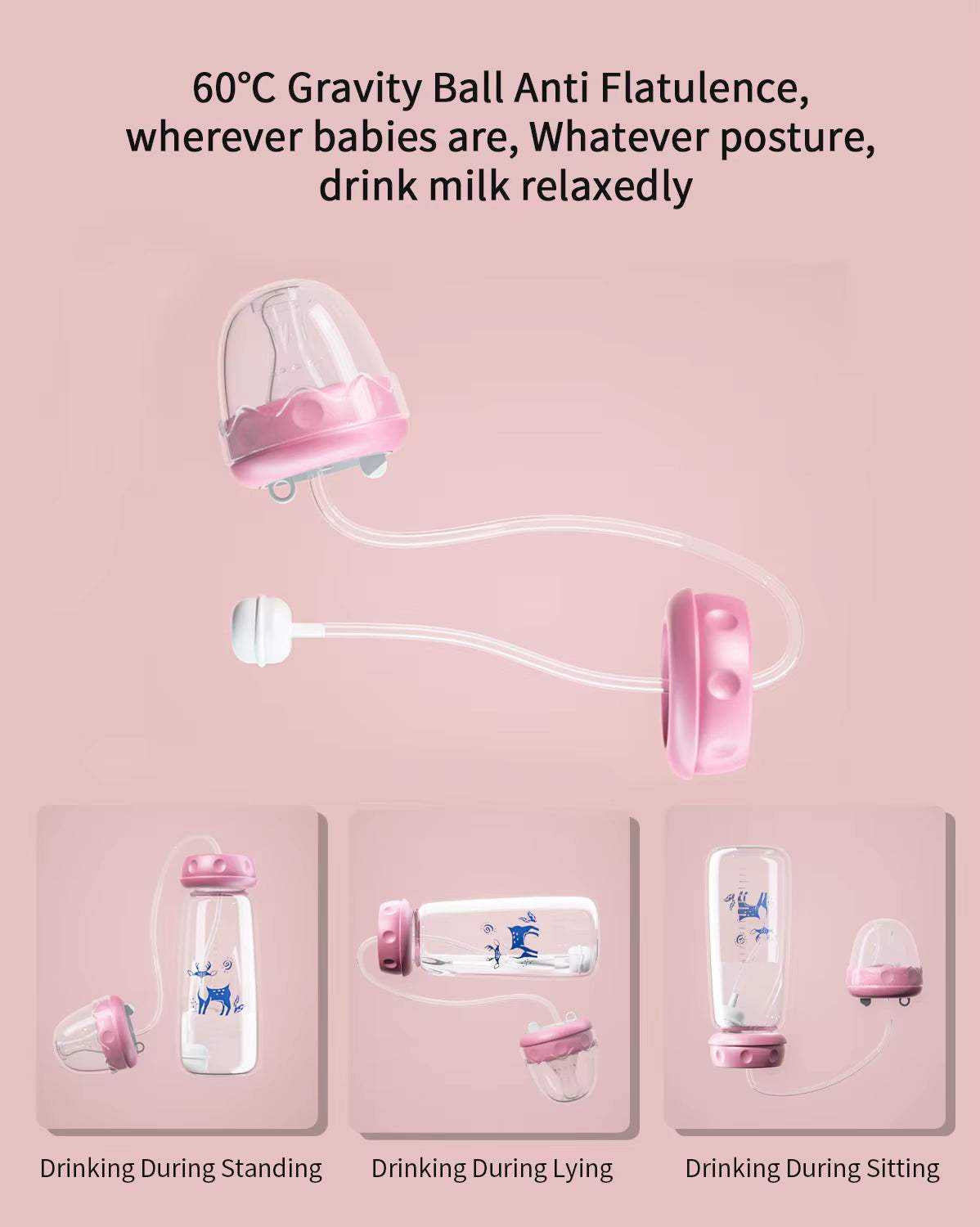 Freihandige Babyflasche