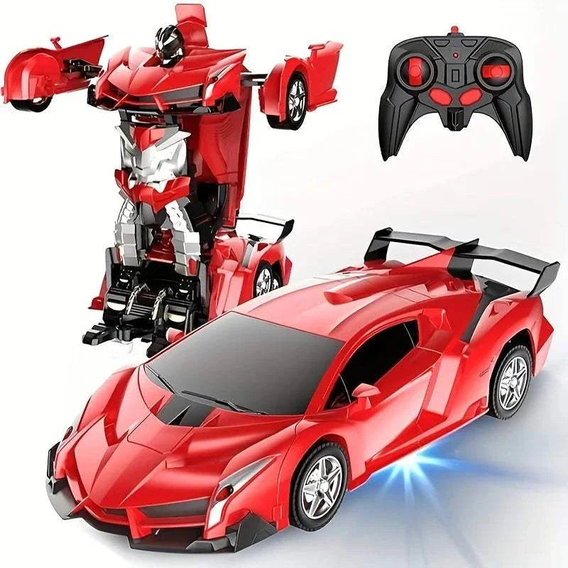 Turbo Transformer RC-Car in action during a race at home