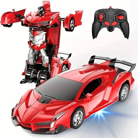 Turbo Transformer RC-Car in action during a race at home
