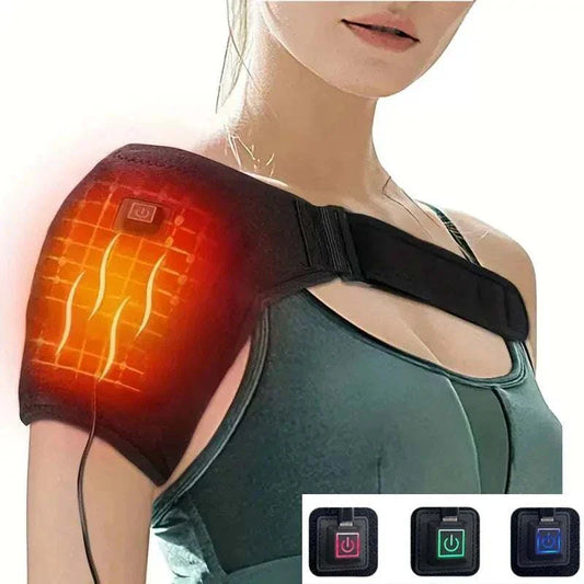 Wärme Schulterband Komfort Plus Pro mit sofortiger Wärme und Massagefunktion per USB gegen Schulterschmerz