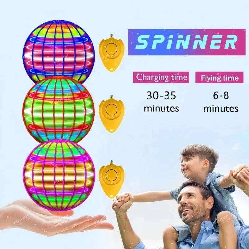 Leuchtende Flugkugel Boomerang Spielzeug Gyro Action