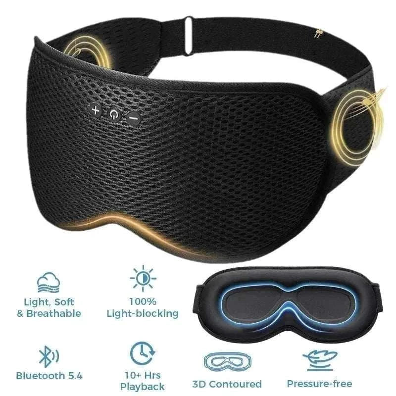Komfort Bluetooth Schlafkopfhorer Maske mit integriertem Kopfhörer und weichem ergonomischem Design für entspannten Schlaf und kabelloses Musik hören