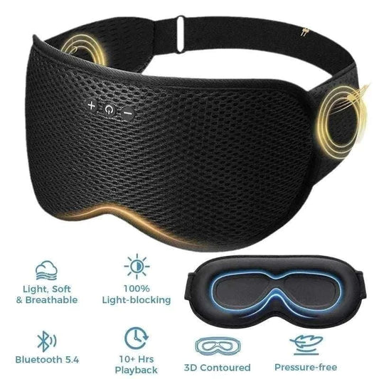 Komfort Bluetooth Schlafkopfhorer Maske mit integriertem Kopfhörer und weichem ergonomischem Design für entspannten Schlaf und kabelloses Musik hören