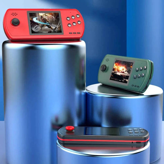 GameMax tragbare Konsole mit großem Bildschirm, Emulatorunterstützung und 3D-Joystick für klassisches Arcade-Spielerlebnis
